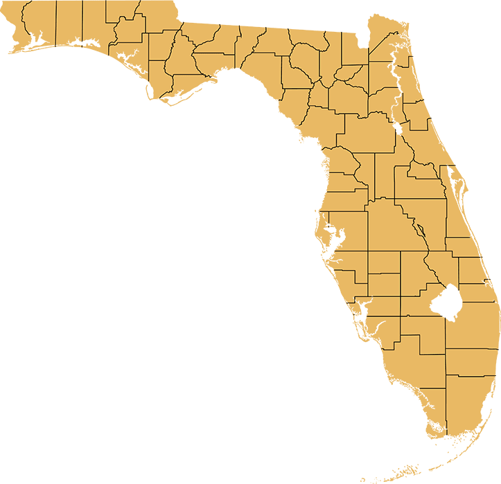 Florida counties map